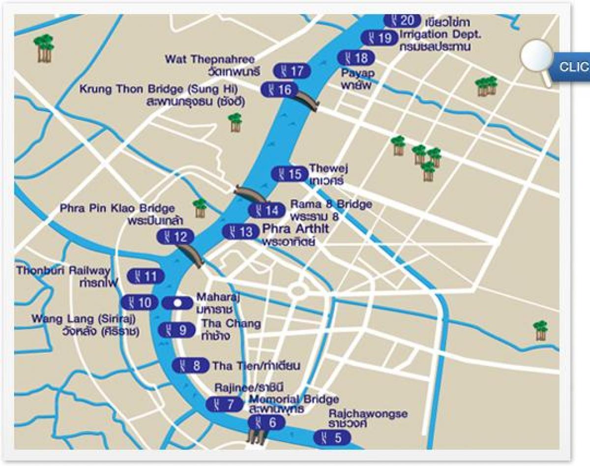 რუკა bangkok მდინარე express ნავი