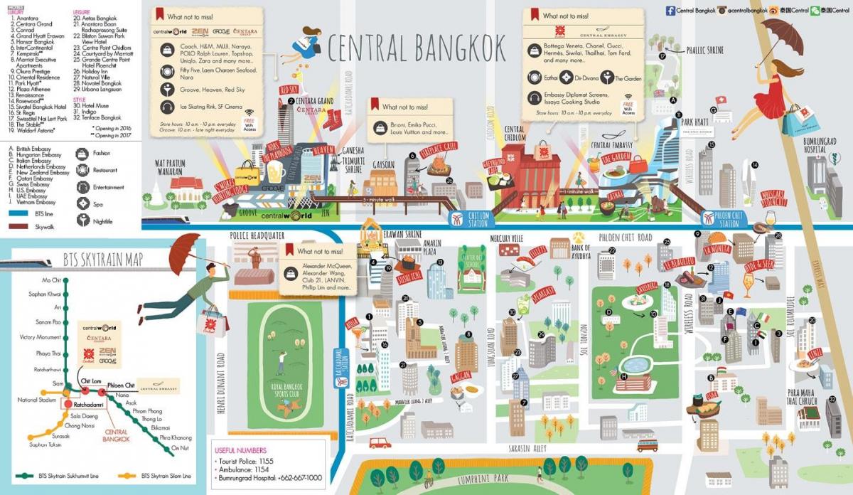 bangkok სავაჭრო ცენტრი რუკა
