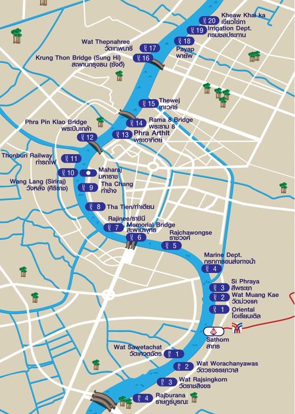 მდინარე ნავი bangkok რუკა