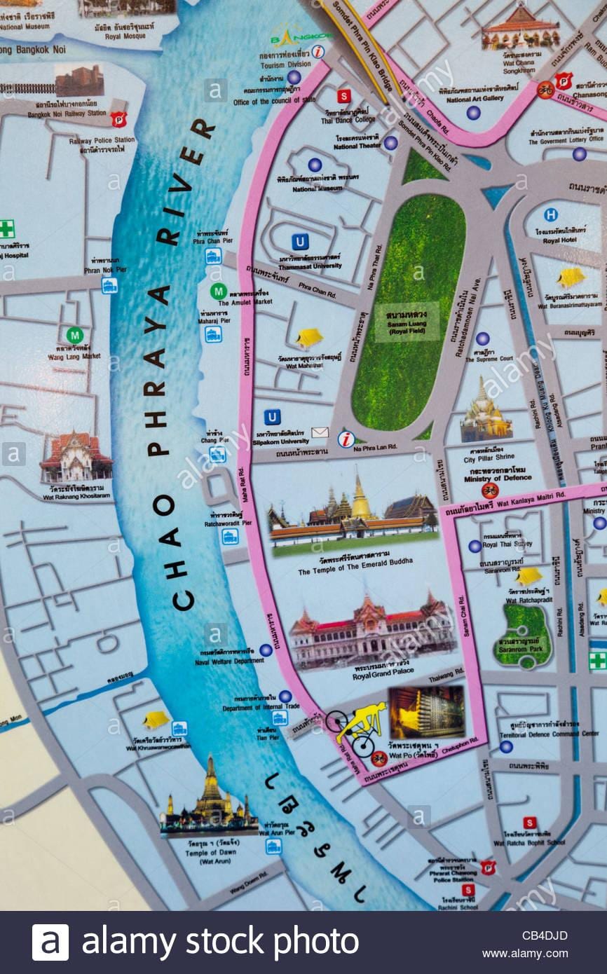 bangkok რუკა ტურისტული ლაქები
