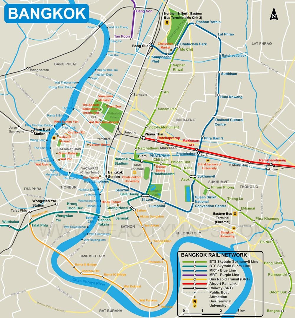 რუკა ქალაქის ცენტრში bangkok