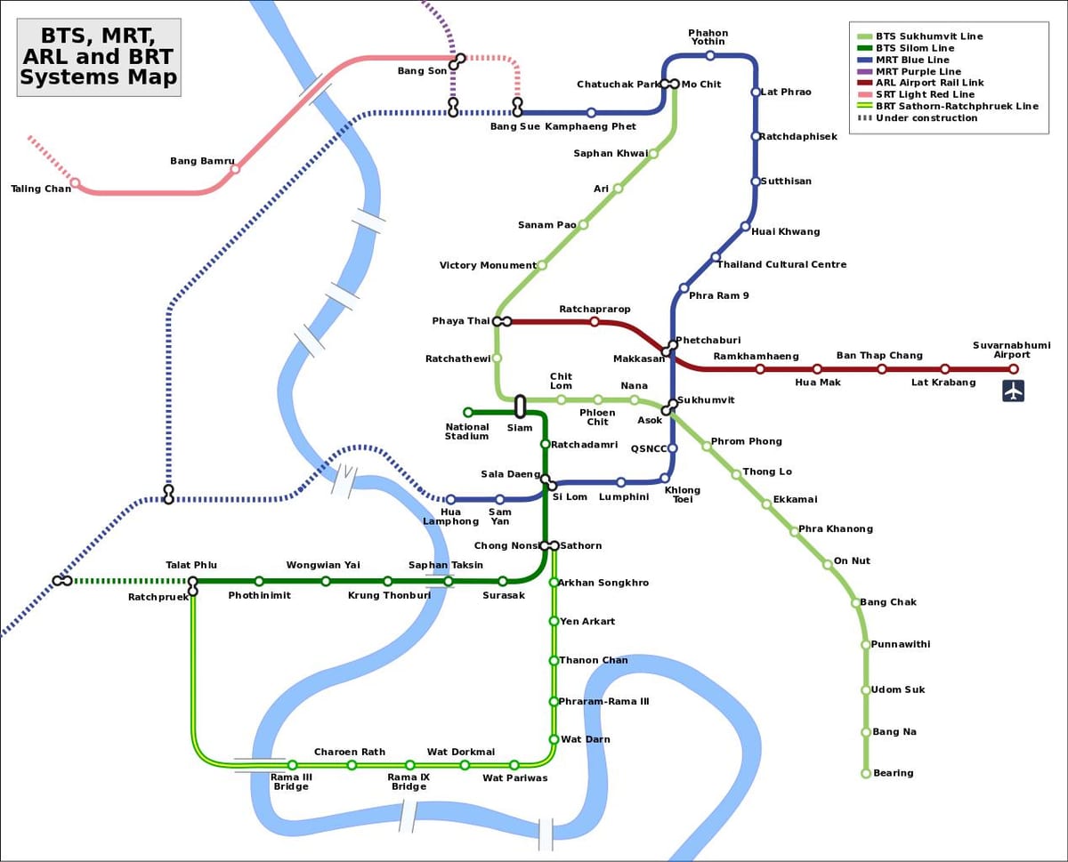 bangkok mrt lrt რუკა