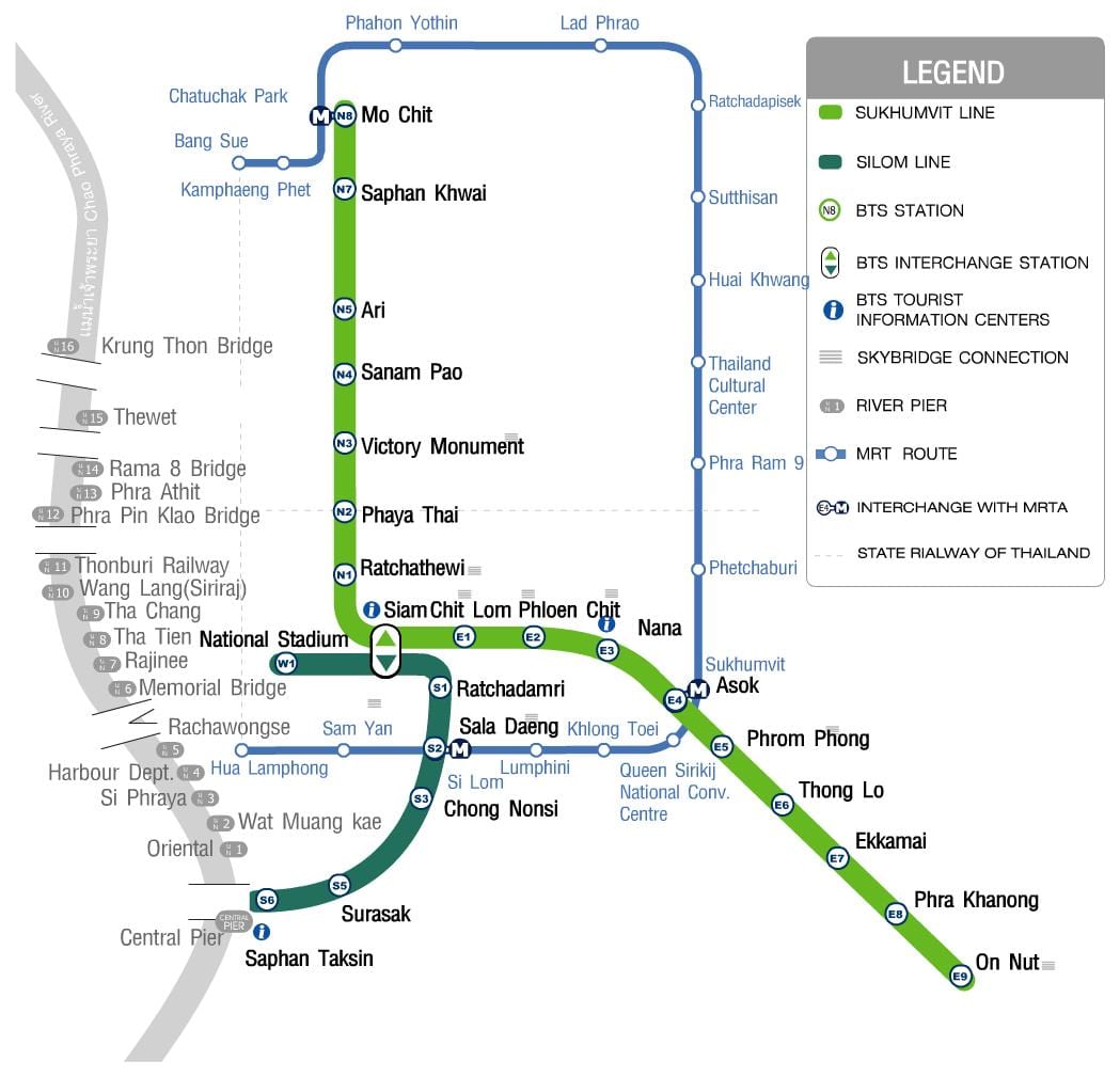 bkk skytrain რუკა