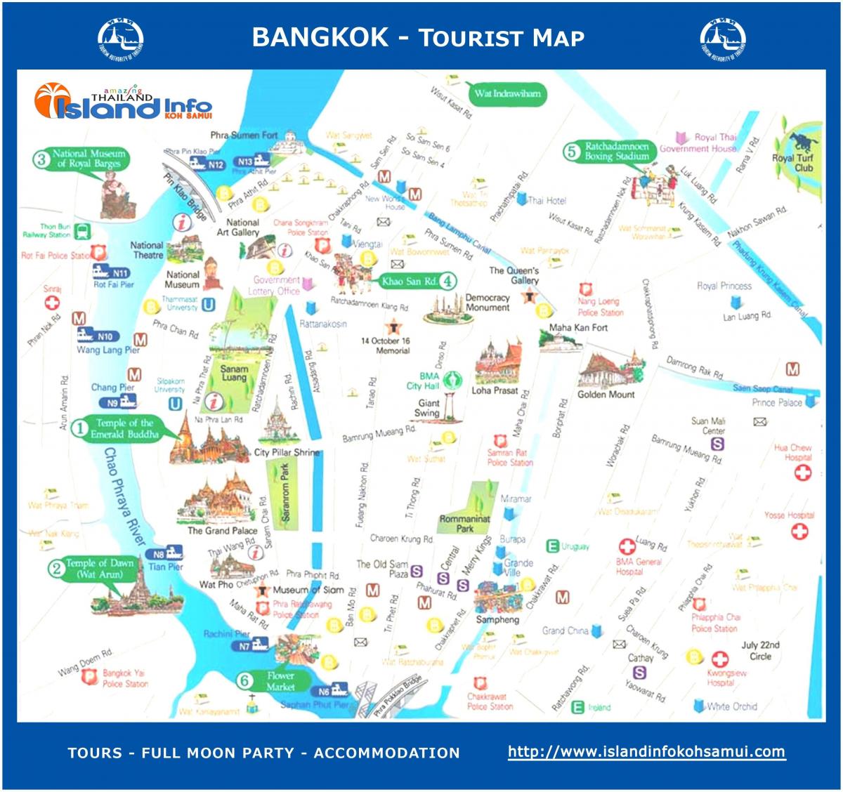 bangkok მოგზაურობა სახელმძღვანელო, რუკა