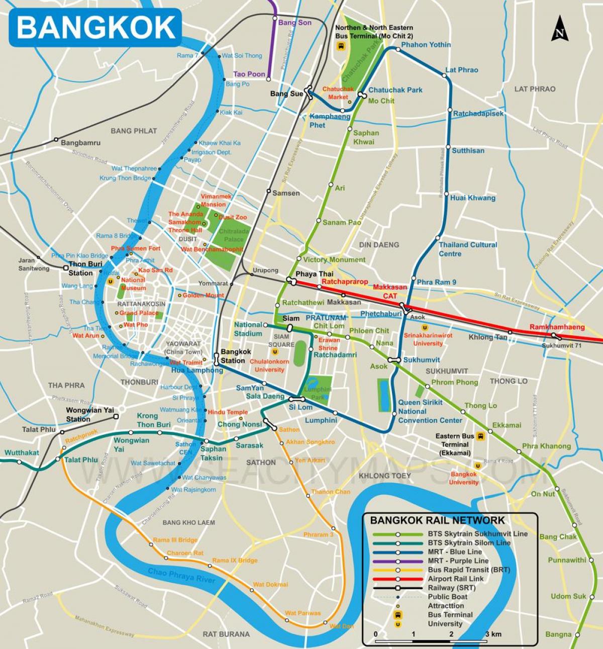 რუკა ქალაქის ცენტრში bangkok