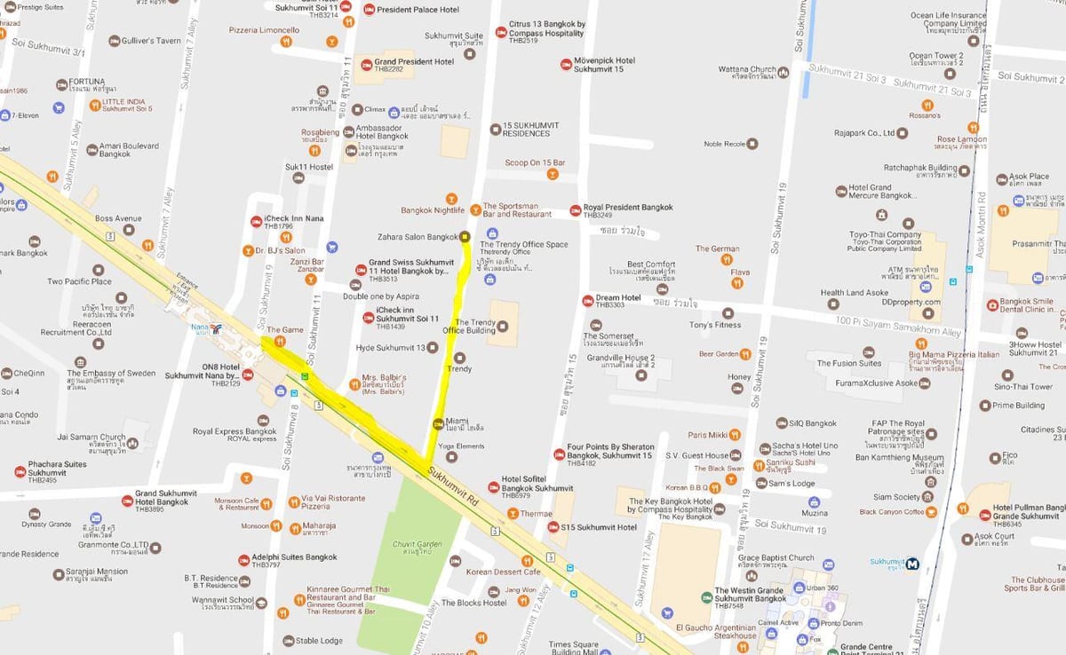 რუკა sukhumvit bangkok