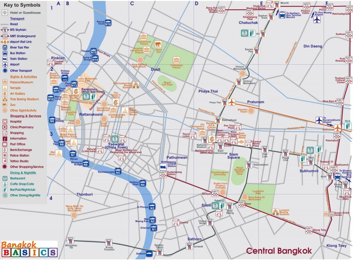 რუკა ცენტრალური bangkok