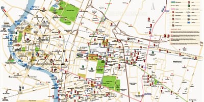 Bangkok ძირითადი ატრაქციონები რუკა