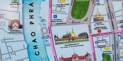 Bangkok რუკა ტურისტული ლაქები