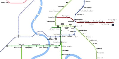 Bangkok mrt lrt რუკა