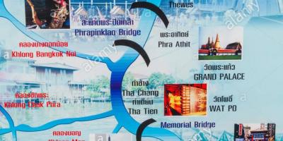 რუკა chao phraya მდინარე bangkok