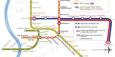 Mrt bts bangkok რუკა